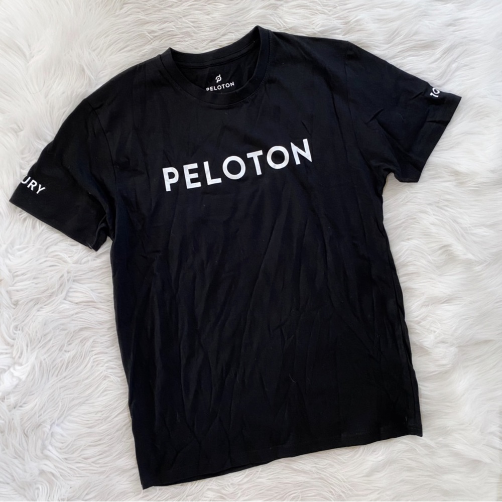 Peloton Black Century 100 Short Sleeve Graphic Tee Shirt